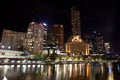 Melbourne City Buildings at night