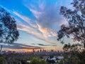 Melbourne city skyline in the distance Royalty Free Stock Photo