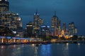 Melbourne city skyline at night Royalty Free Stock Photo