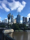 Melbourne City skyline from Princes Bridge