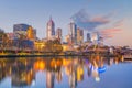 Melbourne city skyline at twilight ,Australia Royalty Free Stock Photo