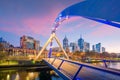 Melbourne city skyline at twilight in Australia Royalty Free Stock Photo