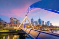 Melbourne city skyline at twilight in Australia Royalty Free Stock Photo