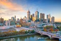 Melbourne city skyline at twilight Royalty Free Stock Photo