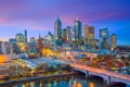 Melbourne city skyline at twilight Royalty Free Stock Photo