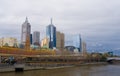 Melbourne City Skyline in Winter Royalty Free Stock Photo