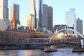 Melbourne city and train station at Yarra river