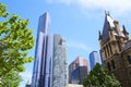 Melbourne city view with traditional and modern buildings Royalty Free Stock Photo