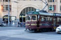 Melbourne City Vintage Tram at Flinders street