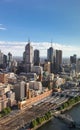 Melbourne cityscape from elevated view from southbank - Melbourne Australia Royalty Free Stock Photo