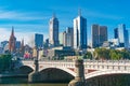 Melbourne cityscape and Princess bridge