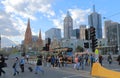 Melbourne cityscape tram Australia Royalty Free Stock Photo