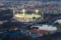 Melbourne Cricket Ground and Melbourne Park tennis stadium Royalty Free Stock Photo