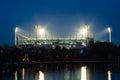 Melbourne Cricket Ground at twilight Royalty Free Stock Photo