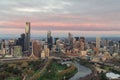 Melbourne at dawn Royalty Free Stock Photo