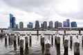 Melbourne Docklands Area in Australia with Buildings in Background Royalty Free Stock Photo