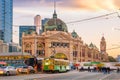 Melbourne Flinders Street Train Station in Australia Royalty Free Stock Photo