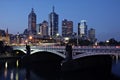 Melbourne by Night Royalty Free Stock Photo