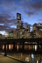 Melbourne night cityscape Royalty Free Stock Photo