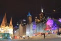 Melbourne night cityscape Australia Royalty Free Stock Photo