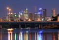 Melbourne night cityscape Australia Royalty Free Stock Photo