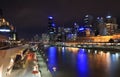 Melbourne night cityscape Australia Royalty Free Stock Photo