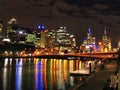 Melbourne night scene Royalty Free Stock Photo