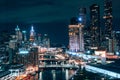 Melbourne night view (Australia) Royalty Free Stock Photo