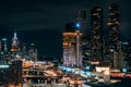 Melbourne night view (Australia) Royalty Free Stock Photo