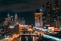 Melbourne night view (Australia) Royalty Free Stock Photo