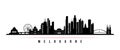 Melbourne skyline horizontal banner.