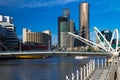 Melbourne Skyline and Seafarers Bridge Royalty Free Stock Photo