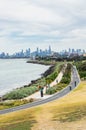 Melbourne skyline seen from Point Ormond on the Elwood foreshore.