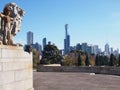 Melbourne skyline seen from the Shrine of Remembrance