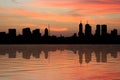 Melbourne Skyline at sunset