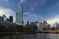 Melbourne Skyline view from Southbank Royalty Free Stock Photo