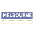 MELBOURNE stamp on white background Royalty Free Stock Photo