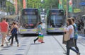 Melbourne tram jaywalker