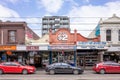 Melbourne, VIC/Australia-Jan 11th 2020: Heritage buildings of small shops/restaurant cafes along the main commercial street Swan