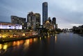 Australia, Victoria, Melbourne, night scene Royalty Free Stock Photo