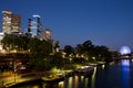 Melbourne yarra river at night Royalty Free Stock Photo