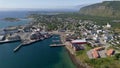 Melbu, Norway. Aerial view.