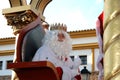 Melchor Magi sitting in his carriage, La Cala de Mijas, Spain.