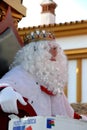 Melchor Magi sitting in his carriage, La Cala de Mijas, Spain.