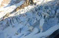 The melding MÃÂ¶nch-Glacier, in the swiss alps Royalty Free Stock Photo