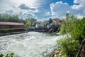 Melegnano in the province of Milan, Lombardy - Italy - during a sunny day and clouds. 10/05/2018 at 3:30 pm in Melegnano, Lombardy Royalty Free Stock Photo