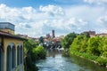 Melegnano in the province of Milan, Lombardy - Italy - during a sunny day and clouds. 10/05/2018 at 3:30 pm in Melegnano, Lombardy Royalty Free Stock Photo