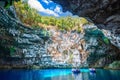 Melissani Cave, Greece. Natural landmark of Ionian islands, Kefalonia Royalty Free Stock Photo