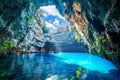Melissani Cave, Kefalonia. Natural landmark of Ionian islands, Greece Royalty Free Stock Photo