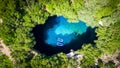 Melissani Lake, Kefalonia Island. On top of Melissani Cave, Greece Royalty Free Stock Photo